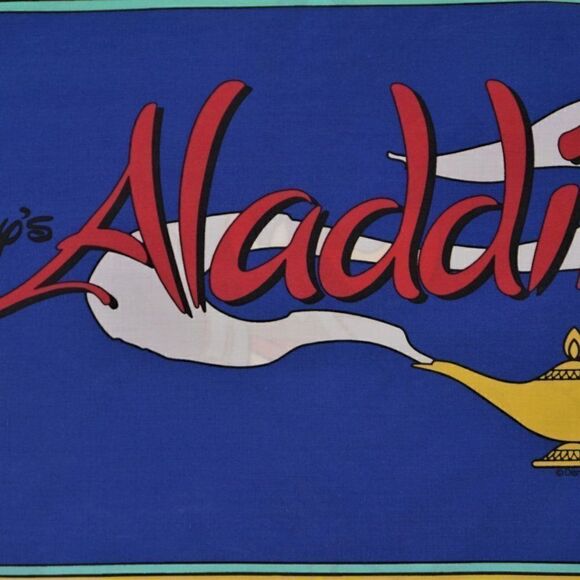 Vintage 90s Disney Aladdin Standard Pillow Case Made In USA - Picture 5 of 8